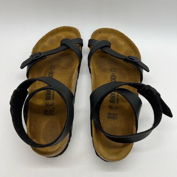 Birkenstock Women's Black and Tan Sandals Size 39 - Picture 6 of 15